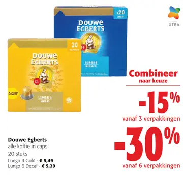 Aanbieding: Douwe Egberts alle koffie in caps