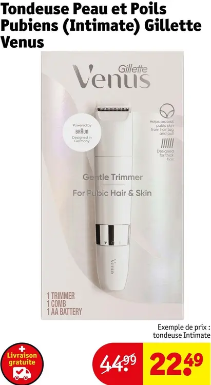 Offre: Tondeuse Peau et Poils Pubiens (Intimate) Venus
