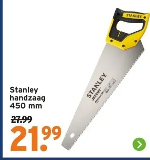 Aanbieding: Stanley handzaag