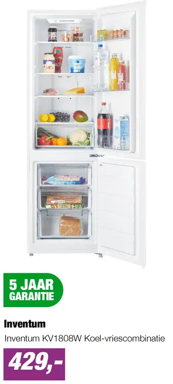 Aanbieding: Inventum KV1808W Koel-vriescombinatie