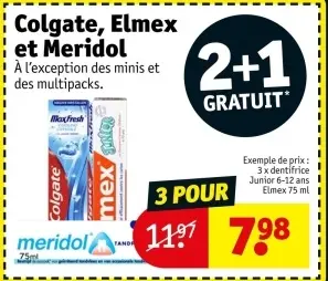 Offre: Colgate, Elmex et Meridol