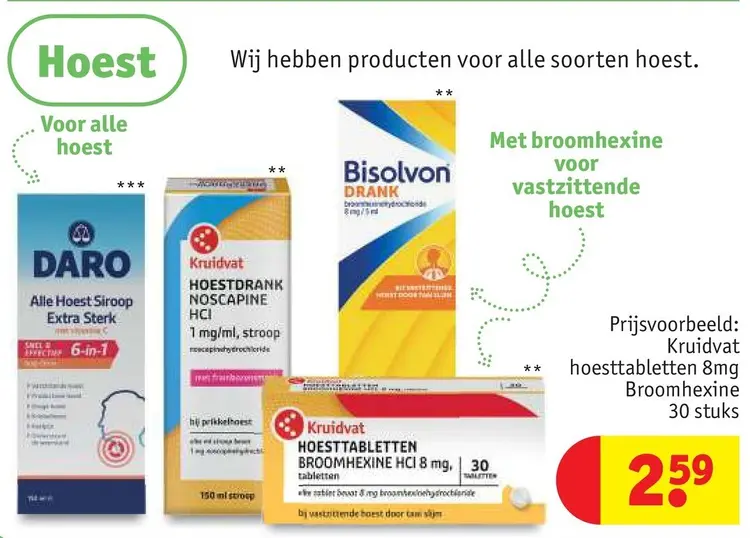 Aanbieding: Producten voor de hoest