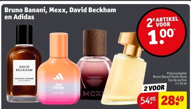 Aanbieding: Bruno Banani, Mexx, David Beckham en Adidas