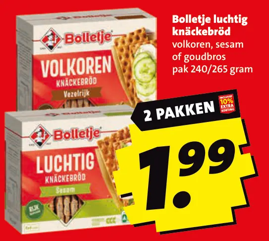 Aanbieding: Bolletje luchtig knäckebröd