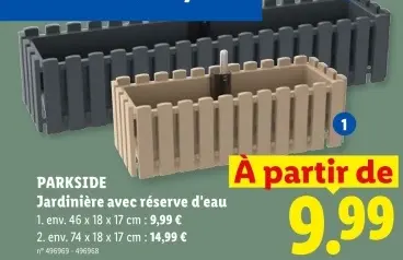 Offre: Jardinière avec réserve d'eau