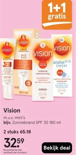 Aanbieding: Vision Zonnebrand SPF 30
