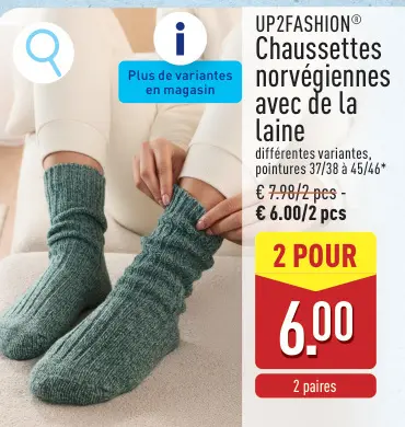 Offre: Chaussettes norvégiennes avec de la laine