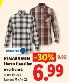 Aanbieding: Heren flanellen overhemd
