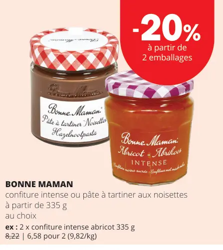 Offre: Confiture intense ou pâte à tartiner aux noisettes