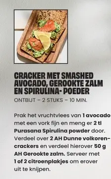 Aanbieding: Cracker met smashed avocado, gerookte zalm en
