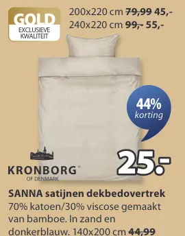 Aanbieding: SANNA satijnen dekbedovertrek