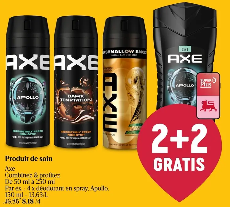 Offre: Produit de soin Axe