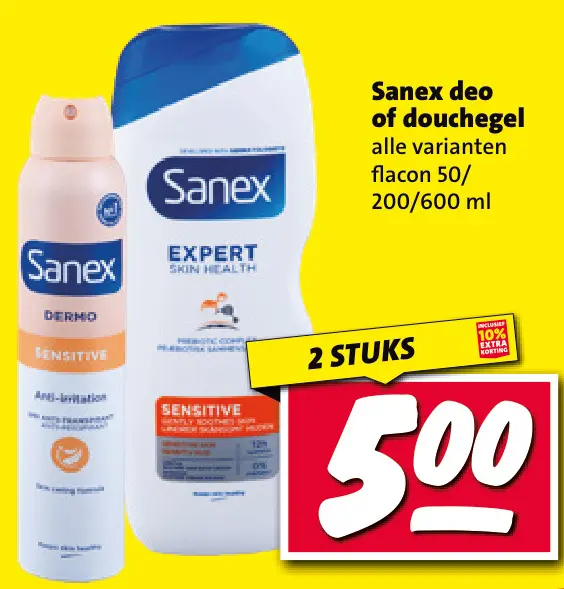Aanbieding: Sanex deo of douchegel