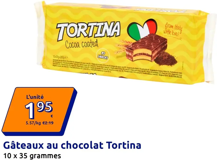 Offre: Gâteaux au chocolat Tortina