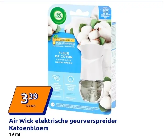 Aanbieding: Air Wick elektrische geurverspreider Katoenbloem