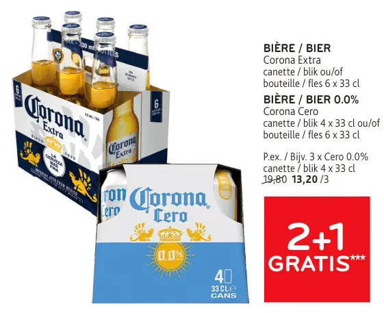 Offre: BIÈRE / BIER Corona Cero