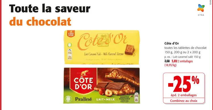 Offre: Toutes les tablettes de chocolat