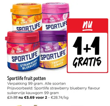 Aanbieding: Sportlife fruit potten