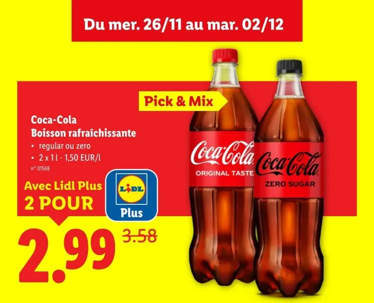 Offre: Boisson rafraîchissante