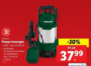 Offre: Pompe immergée