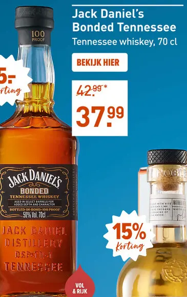 Aanbieding: Jack Daniel's Bonded Tennessee 70CL