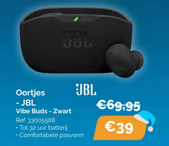 Promotie: Oortjes - JBL Vibe Buds - Zwart
