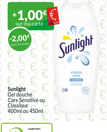 Offre: Gel douche Care Sensitive ou Classique