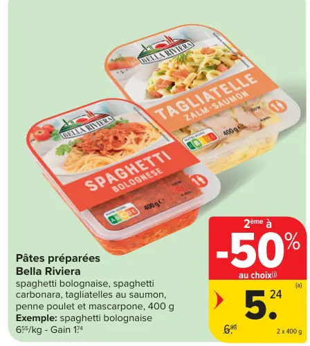 Offre: Pâtes préparées