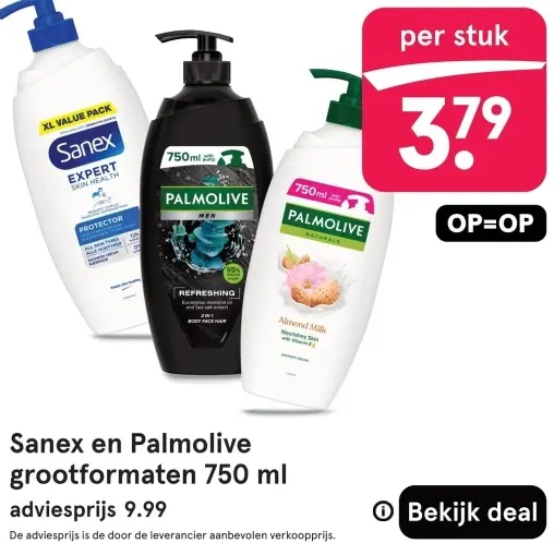 Aanbieding: Sanex en Palmolive grootformaten