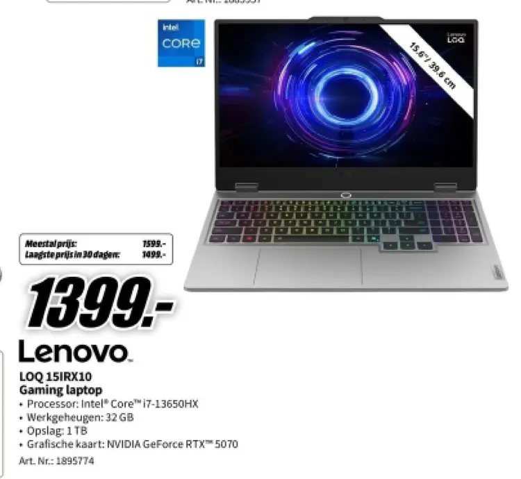 Aanbieding: LOQ 15IRX10 Gaming laptop