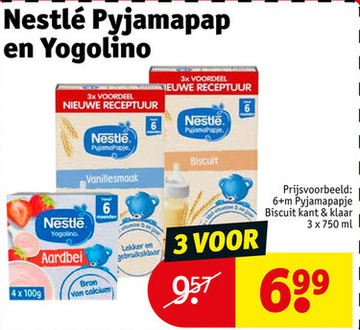 Aanbieding: Nestlé Pyjamapap en Yogolino