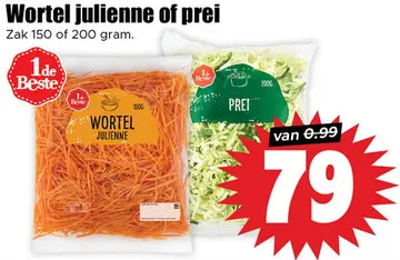 Aanbieding: Wortel julienne of prei