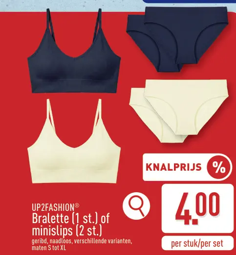 Promotie: Bralette of minislips