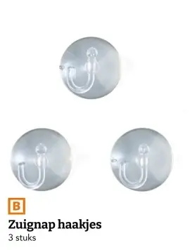 Aanbieding: Zuignap haakjes