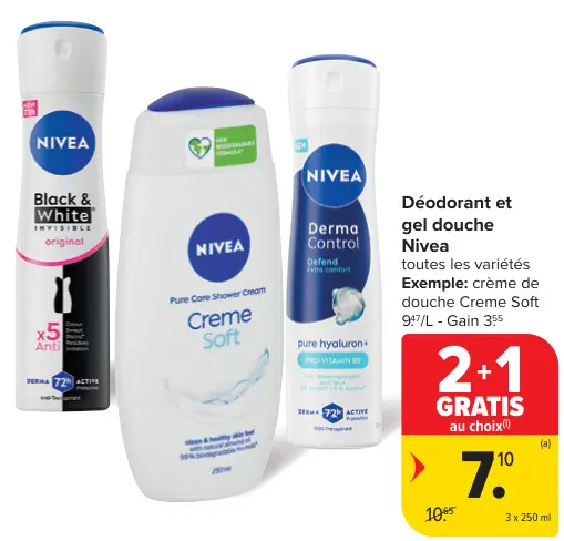 Offre: Déodorant et gel douche