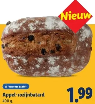 Aanbieding: Appel-rozijnbatard