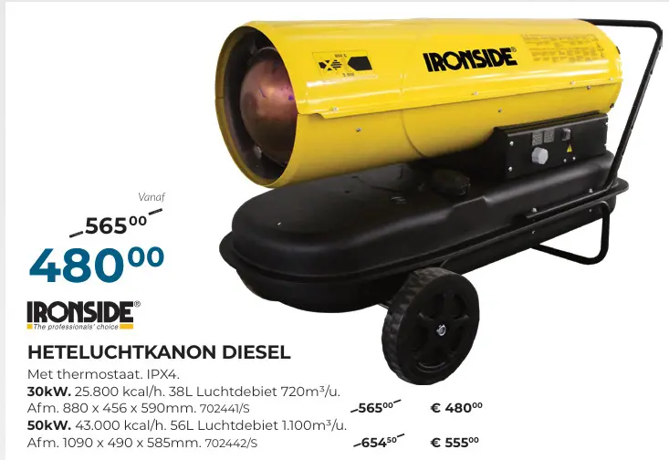 Promotie: Heteluchtkanon diesel