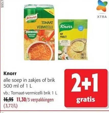 Promotie: Alle soep in zakjes of brik