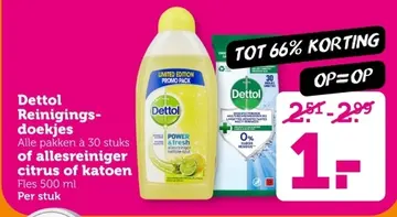 Aanbieding: Dettol Reinigingsdoekjes