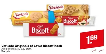 Aanbieding: Verkade Originals of Lotus Biscoff Koek