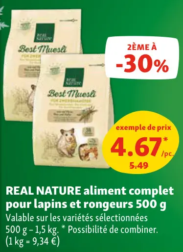 Offre: Aliment complet pour lapins et rongeurs