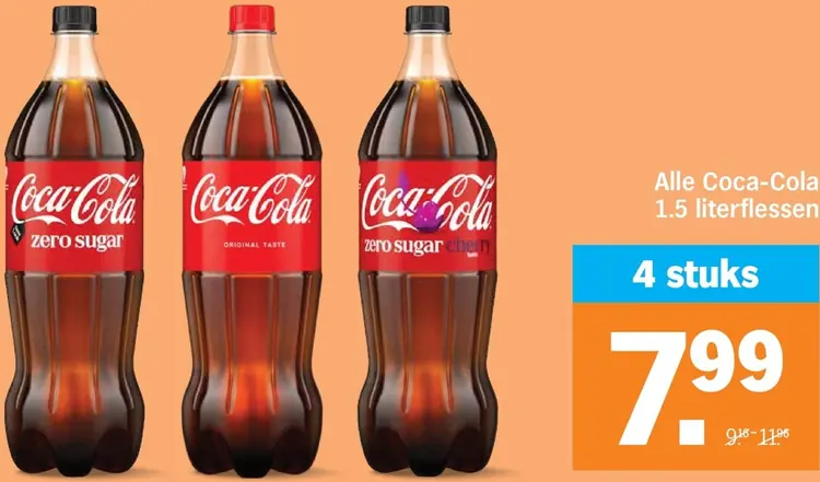 Aanbieding: Coca-Cola 1.5 literflessen