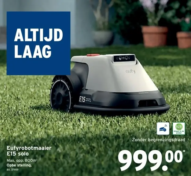 Promotie: Eufyrobotmaaier E15 solo