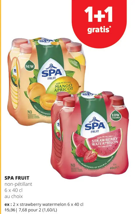Offre: SPA FRUIT non-pétillant