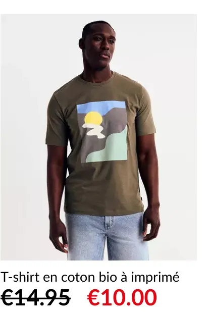 Offre: T-shirt en coton bio à imprimé
