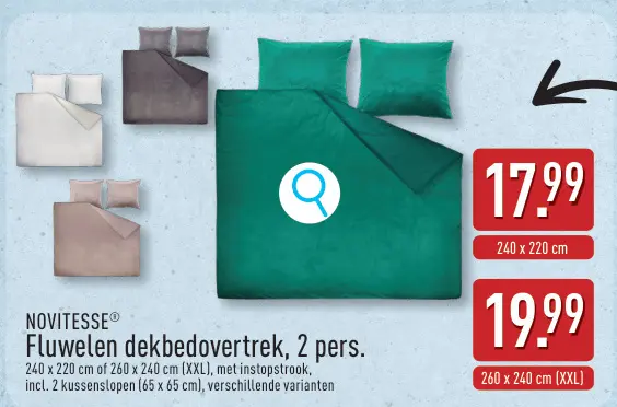 Aanbieding: Fluwelen dekbedovertrek