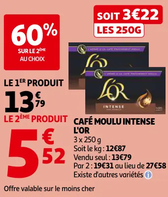 Promotie: Café moulu intense