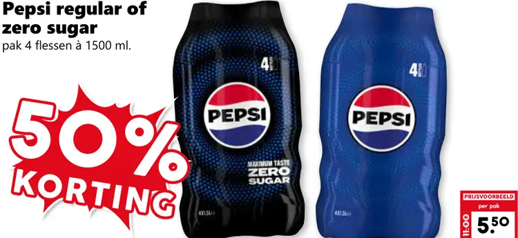 Aanbieding: Regular of zero sugar