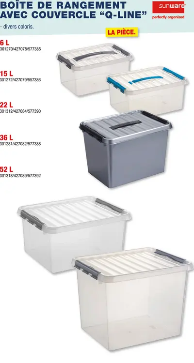 Offre: Sunware Q-Line Box boàte de rangement 15l transparent