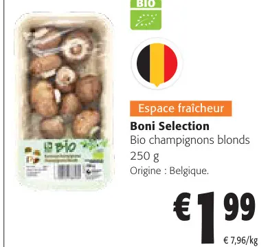 Offre: Bio champignons blonds